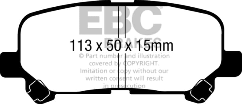 EBC — EBC 07-13 Acura MDX 3.7 Yellowstuff Rear Brake Pads
Disc Brake Pad - view 1