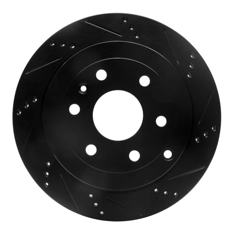 R1 Concepts — R1 07-17 Buick Enclave Rear Right Drilled & Slotted Black Brake Rotor
R1 Brake Rotor Drill - view 1