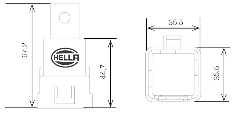 Hella — Hella Mini ISO Relay 12V SPDT w/ Mounting Bracket (Minimum Order Qty 150) - view 6