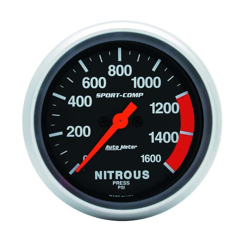 AutoMeter — AutoMeter Gauge Nitrous Press 2-5/8in. 1600PSI Digital Stepper Motor Sport-Comp
2-5/8" NITROUS, 0-16 - view 2