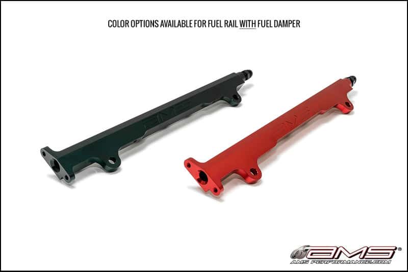 AMS — AMS Performance 08-15 Mitsubishi EVO X CNC Machined Aluminum Fuel Rail w/Pulsation Dampener - Black
EVO Fuel Rail - view 2