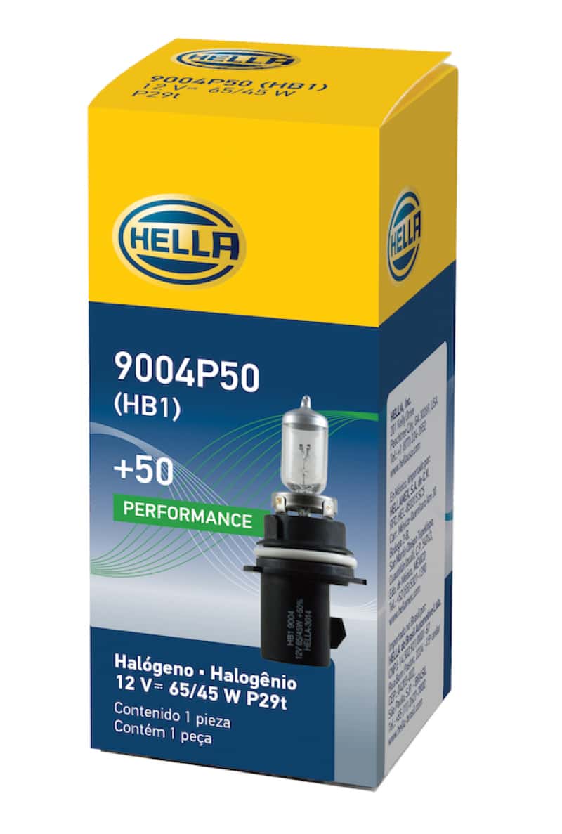 Hella — Hella Bulb 9004 12V 65/45W P29T T4625 +50
9004P50 Halogen Bulb - view 5