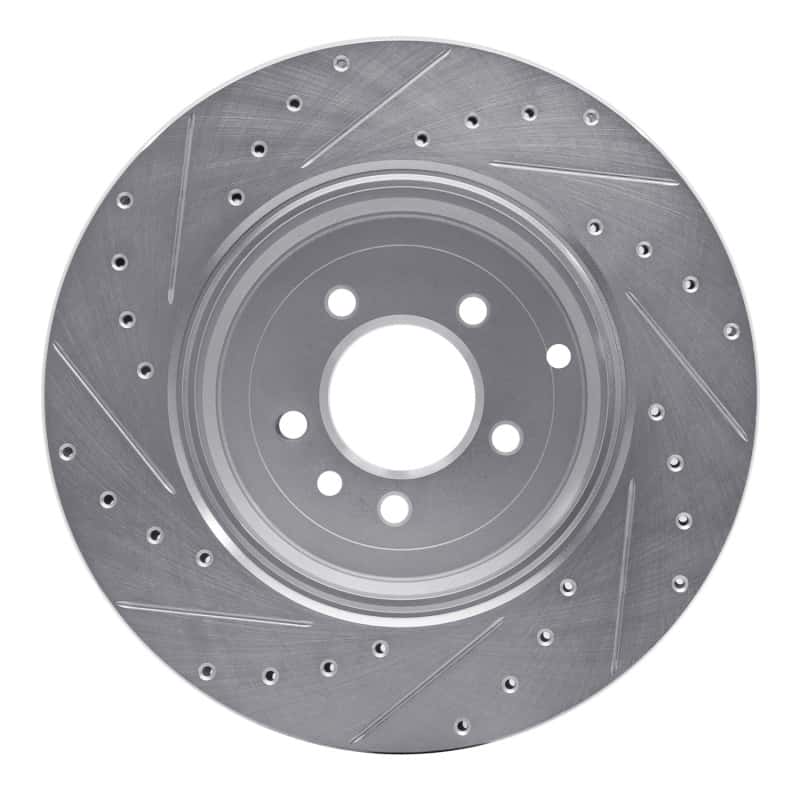 R1 Concepts — R1 10-13 Land Rover Range Rover Sport Rear Right Drilled & Slotted Silver Brake Rotor
R1 Brake Rotor Drill - view 5