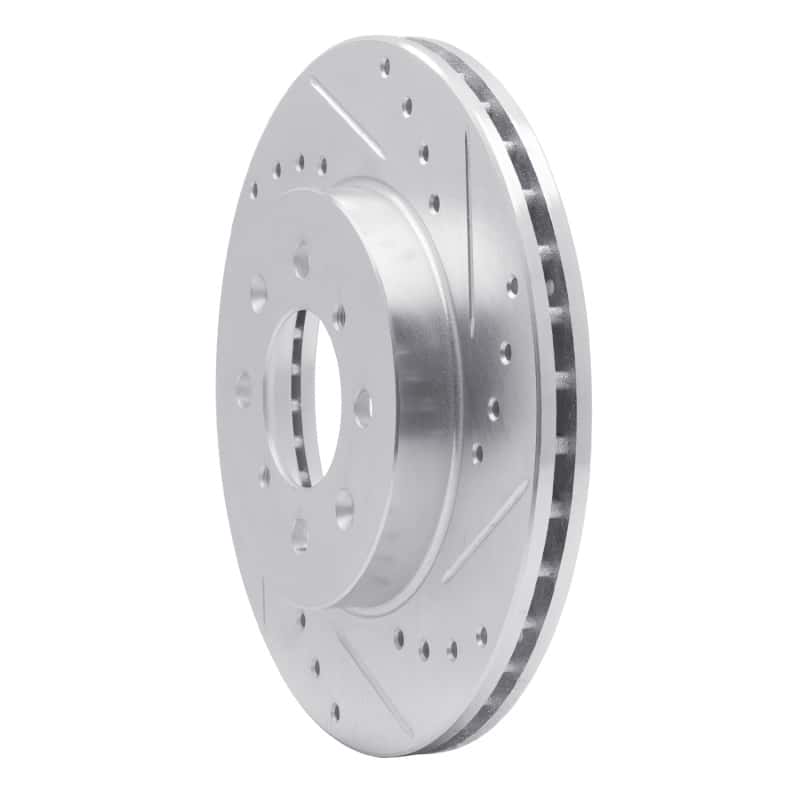 R1 Concepts — R1 87-99 Hyundai Excel Front Right Drilled & Slotted Silver Brake Rotor
R1 Brake Rotor Drill - view 2