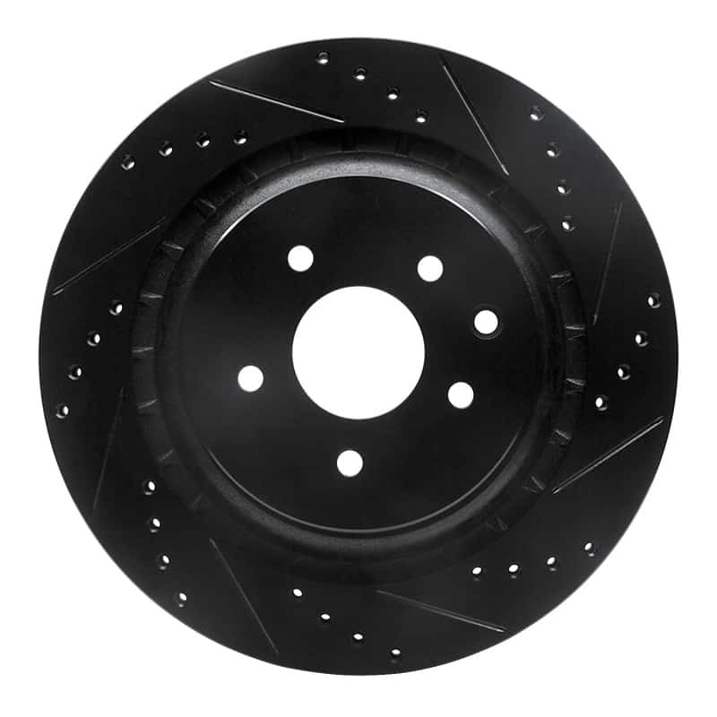 R1 Concepts — R1 08-25 Infiniti Q60 Rear Right Drilled & Slotted Black Brake Rotor
R1 Brake Rotor Drill - view 1