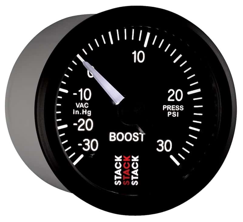 AutoMeter — Autometer Stack 52mm -30INHG to +30 PSI (Incl T-Fitting) Pro Stepper Motor Boost Press Gauge - Black
Ga Bst Stpr Bk 30psi - view 6