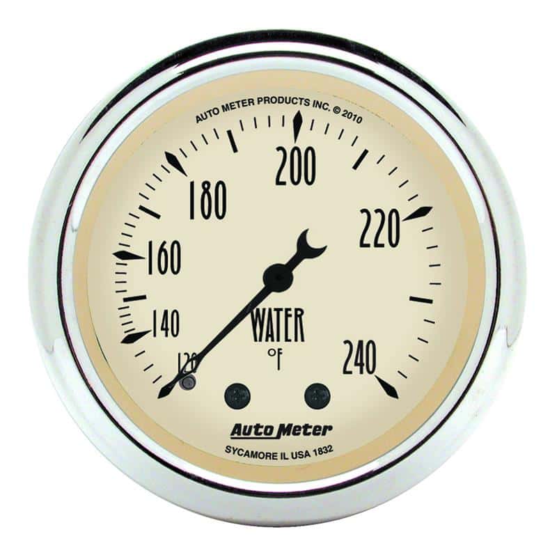 AutoMeter — Autometer 2-1/16 inch Mechanical Antique Beige Water Temp Gauge 120-240 Deg F
GA 2" WTEMP MECH AB - view 2