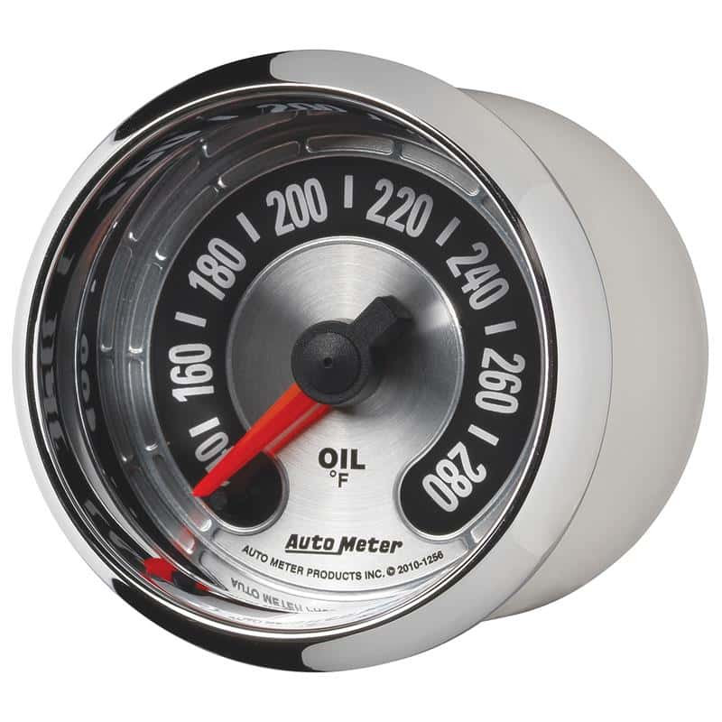 AutoMeter — Autometer American Muscle 2-1/16in Full Sweep Electric Digital Stepper 140-280 Deg F Oil Temp Gauge
GA 2" OILT STEPPR AM - view 3