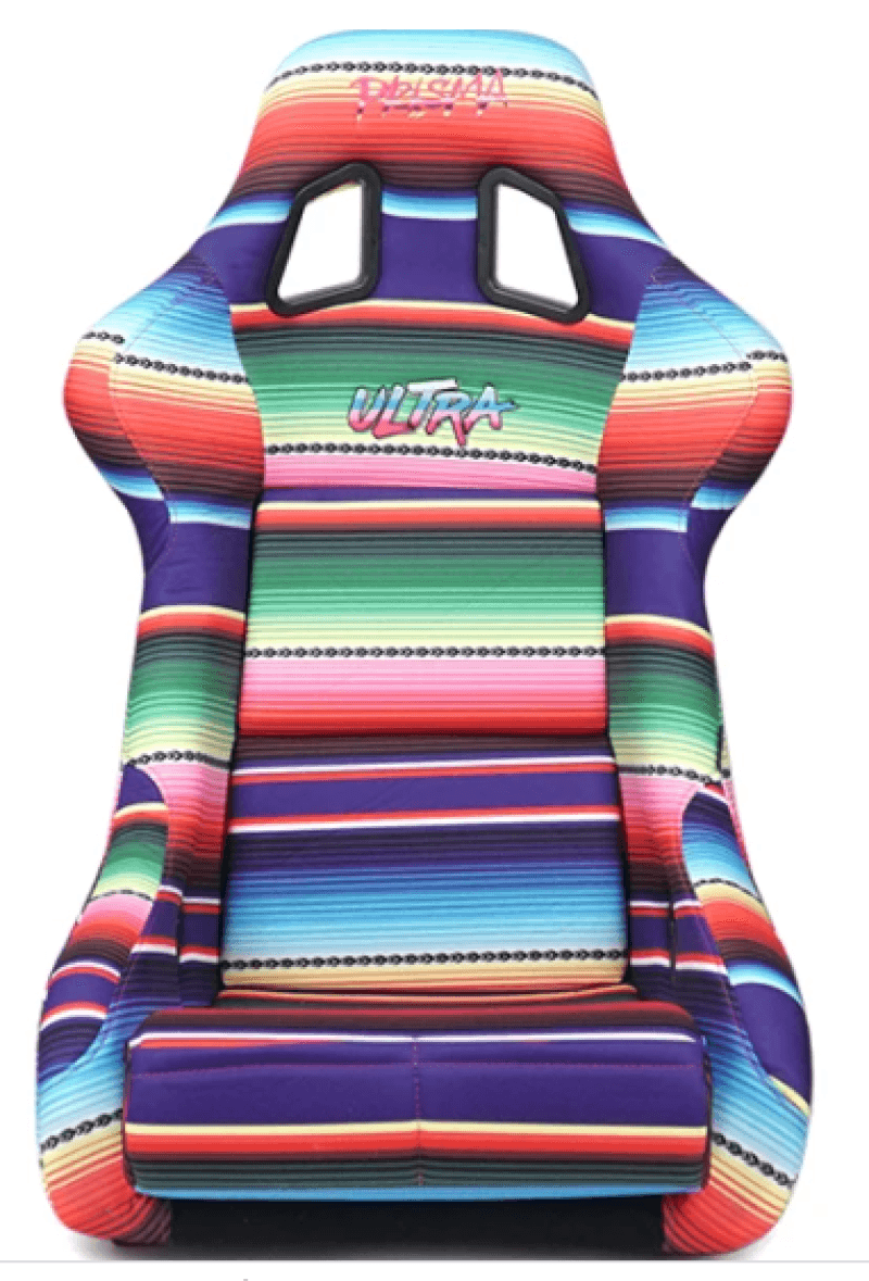 NRG — NRG FRP Bucket Seat PRISMA Serepi Edition W/ Red Pearlized Back Mexi-Cali Blanket Print - Large - view 2