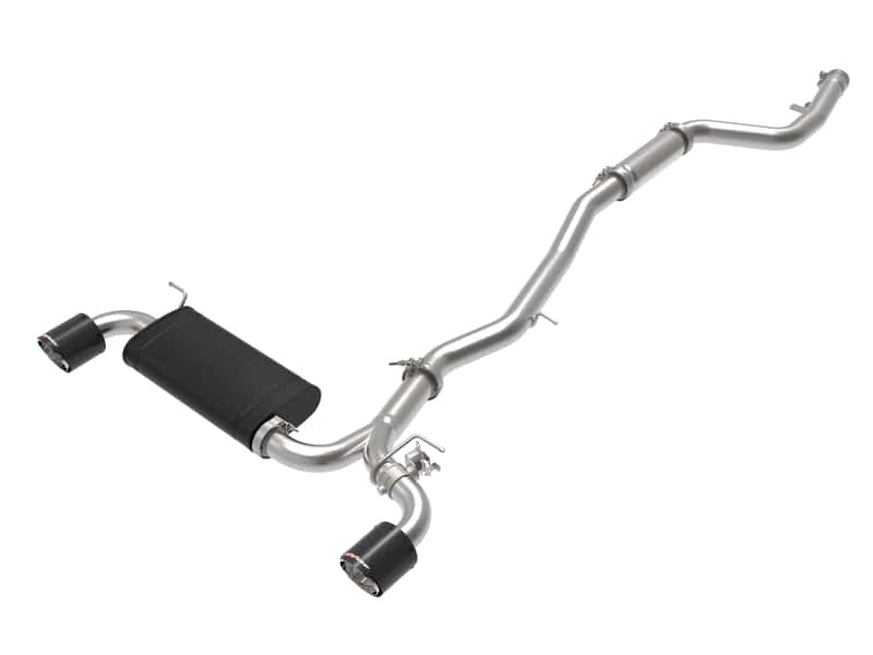 aFe — aFe POWER Takeda 2020 Toyota Supra L6-3.0L (t) 3in-2.5in 304 SS CB Exhaust Carbon Tips
Cat-Back Exhaust - view 1