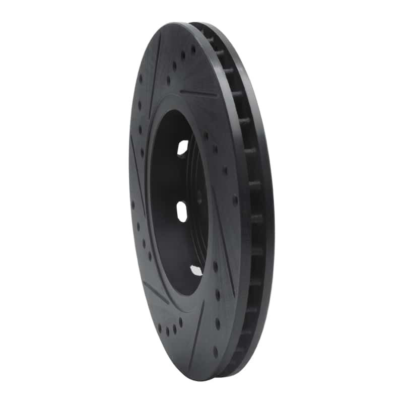R1 Concepts — R1 00-04 Volvo V40 Front Right Drilled & Slotted Black Brake Rotor
R1 Brake Rotor Drill - view 4