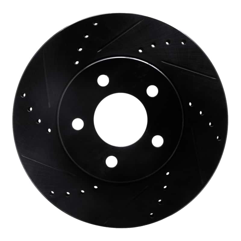 R1 Concepts — R1 05-10 Ford Mustang Front Left Drilled & Slotted Black Brake Rotor
R1 Brake Rotor Drill - view 1