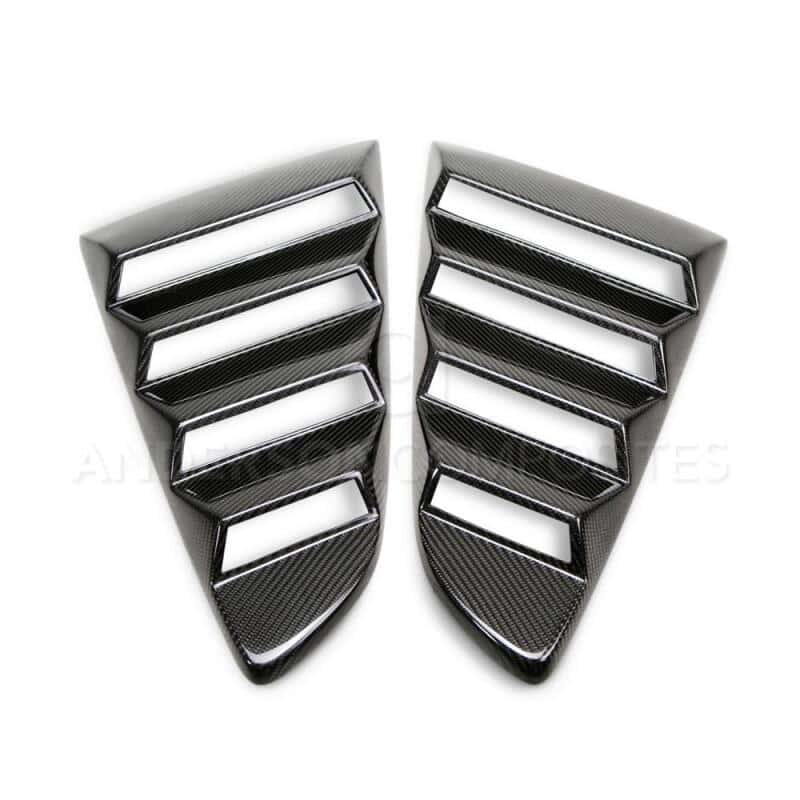 Anderson Composites — Anderson Composites 2015-2017 Ford Mustang Type-V Style Window Louvers - Vented - view 3