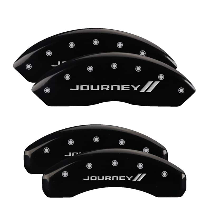 MGP — MGP 4 Caliper Covers Engraved Front & Rear With stripes/Journey Black finish silver ch
Caliper Covers - view 1
