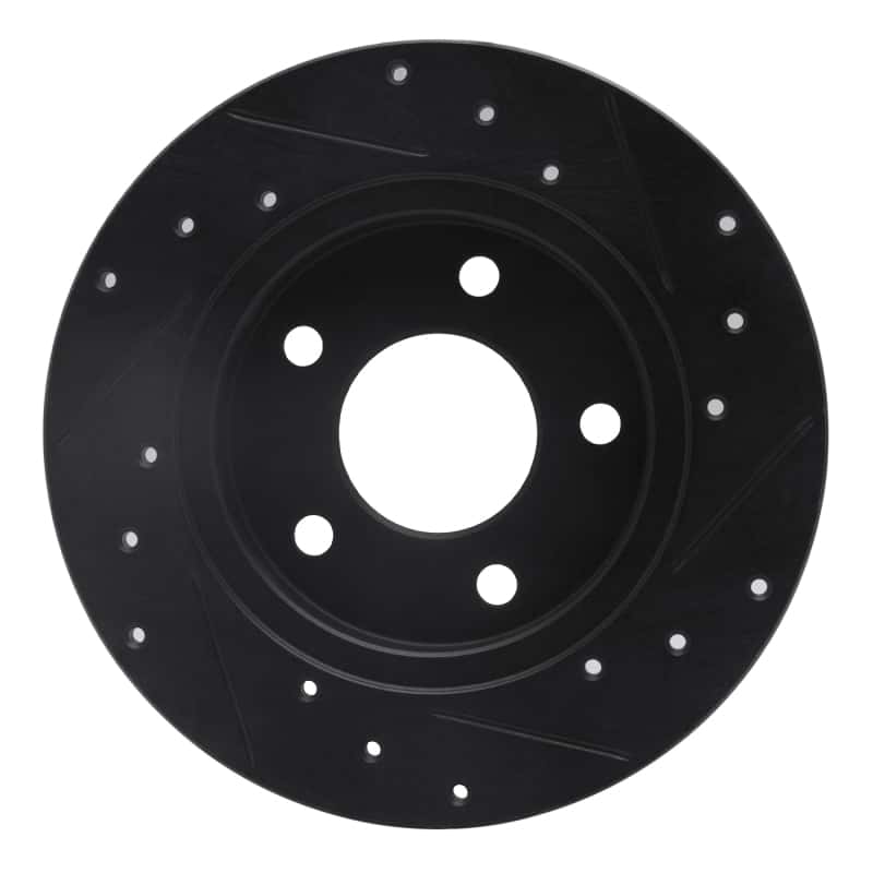 R1 Concepts — R1 88-92 Dodge Monaco Rear Left Drilled & Slotted Black Brake Rotor
R1 Brake Rotor Drill - view 5