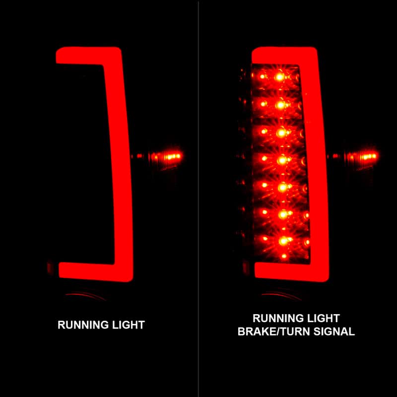 ANZO — ANZO 2004-2012 Chevrolet Colorado/ GMC Canyon LED Tail Lights w/ Light Bar Black Housing Smoke Lens
Tail Light Set - view 12