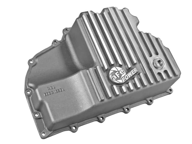aFe — AFE Engine Oil Pan Raw; 14-16 Dodge RAM 1500 EcoDiesel 3.0L V6 (td)
Engine Oil Pan - view 2