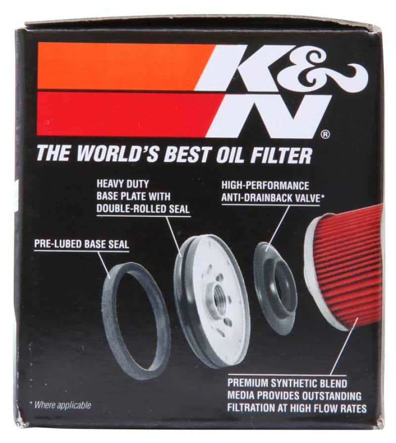 K&N Engineering — K&N Suzuki / Arctic Cat / Cagiva / Kawasaki / Kymco / Aprilia 2.813in OD x 3.031in H Oil Filter - view 3