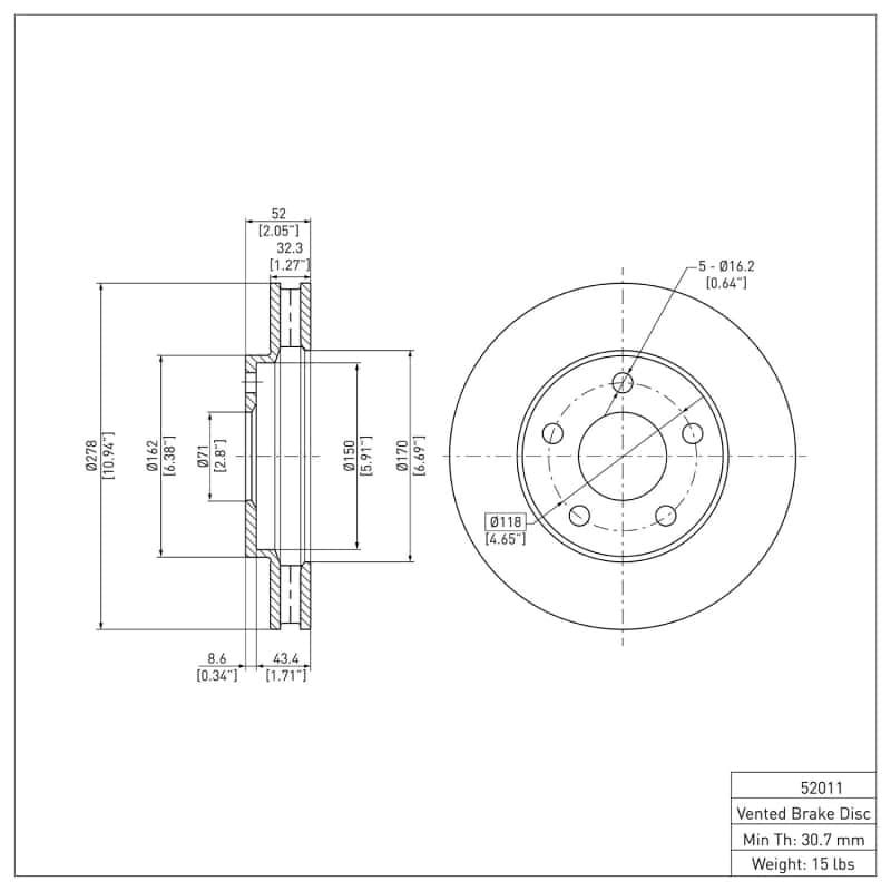 DFC — DFC 97-05 Buick Century Front GeoSPEC Coated Rotor
DFC Brake Rotor - view 6