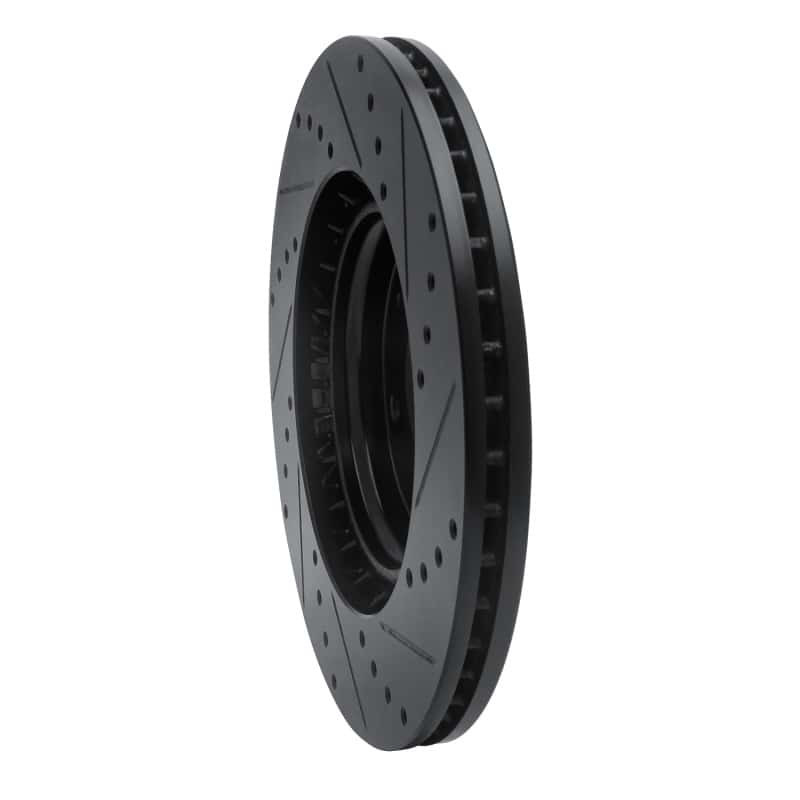 R1 Concepts — R1 15-25 Hyundai Kona EV Front Left Drilled & Slotted Black Brake Rotor
R1 Brake Rotor Drill - view 4