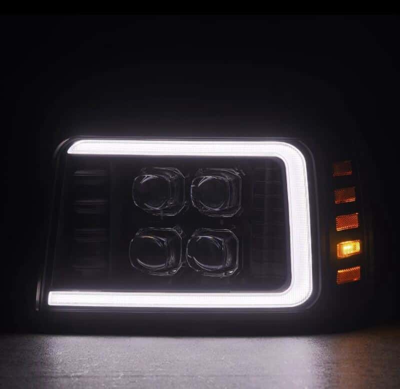 AlphaRex — AlphaRex 92-96 Ford F-Series/Bronco NOVA-Series LED Proj Headlight Bk w/Actv Light SeqSig & SBDRL
Projector Headlights - view 4
