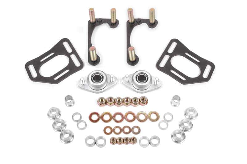 BMR Suspension — BMR 90-93 Fox Mustang Caster Camber Plates - Black Hammertone - view 2