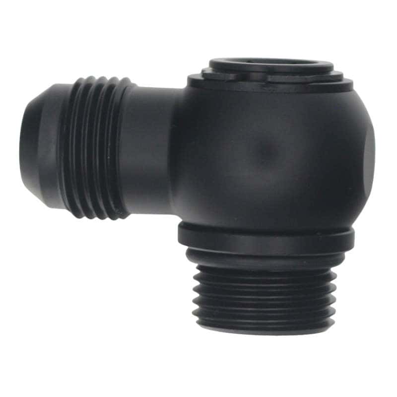 DeatschWerks — DeatschWerks 10AN ORB Male to 10AN Male Flare Low Profile 90-Degree Swivel - Anodized Matte Black
Lines & Fittings - view 1