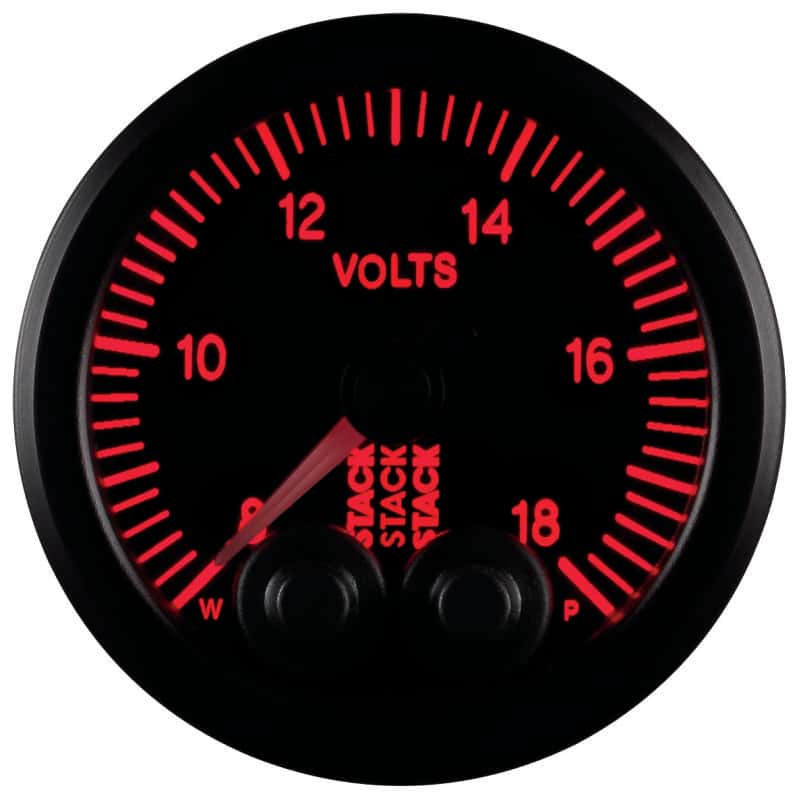 AutoMeter — Autometer Stack 52mm 8-18V Pro-Control Battery Voltage Gauge -Black
Ga Volt PC Blk 18v - view 9