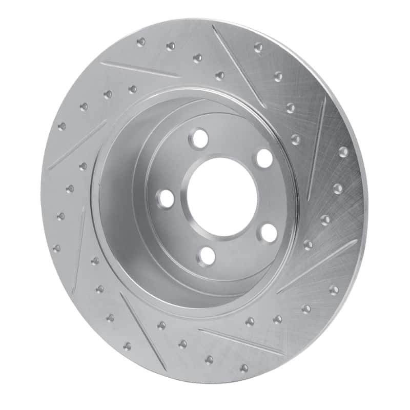 R1 Concepts — R1 05-23 Chrysler 300 Rear Left Drilled & Slotted Silver Brake Rotor
R1 Brake Rotor Drill - view 4