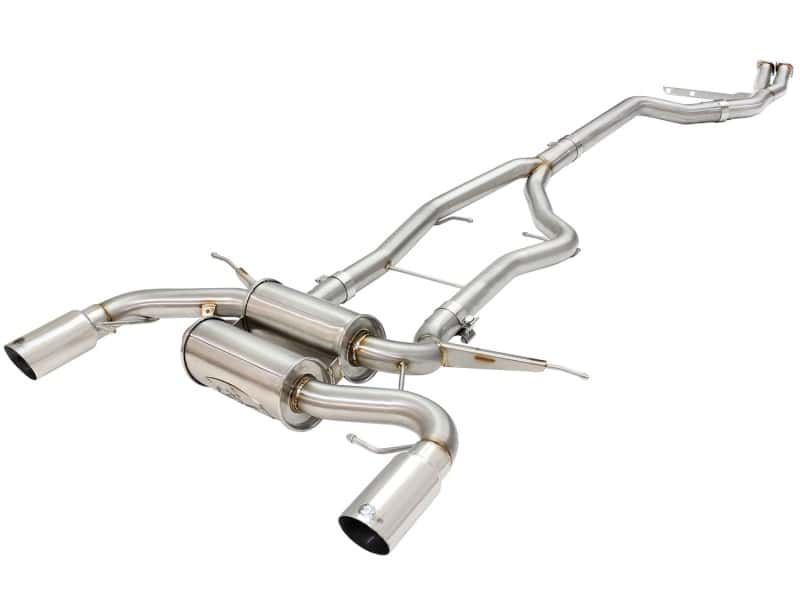 aFe — aFe MACHForce XP SS-304 Polish Tip 3.0in-2.5in Dia Cat Back Exhaust 11-13 BMW 335i (E90/E92) 3.0L
Cat-Back Exhaust - view 1
