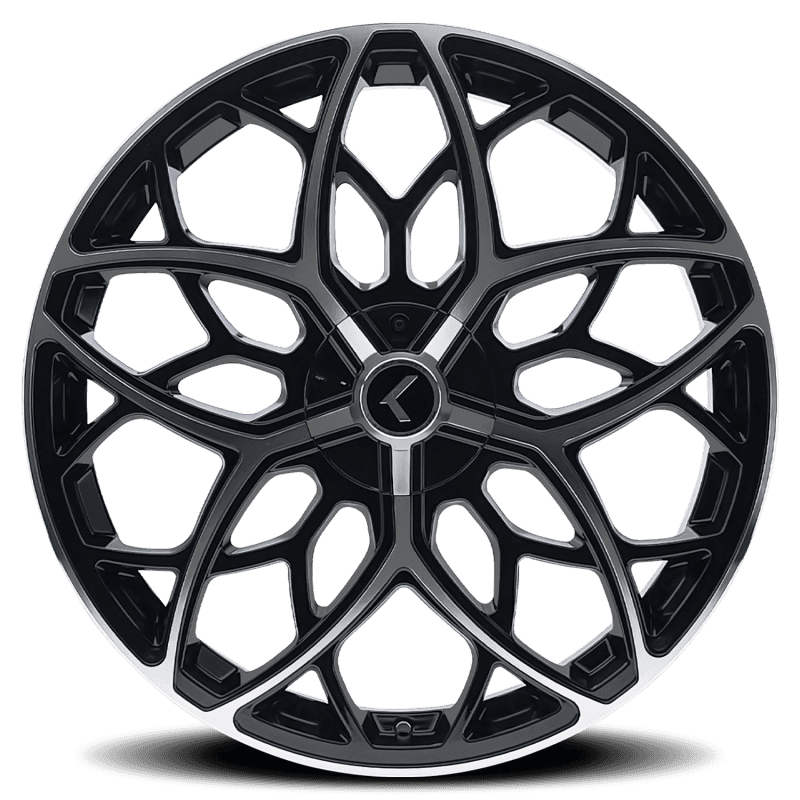 Kraze Wheels — Kraze KR184 Ricochet 22x8.5 / 5x115/120 BP / 38mm Offset / 74.1mm Hub Gloss Black Machined Wheel
KRAZE KR184 - view 3