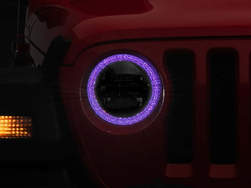 Raxiom — Raxiom 18-22 Jeep Wrangler JL/JT Axial 9-Inch LED Headlights w/RGB Halo- Blk Housing (Clear Lens)
Headlights - view 3