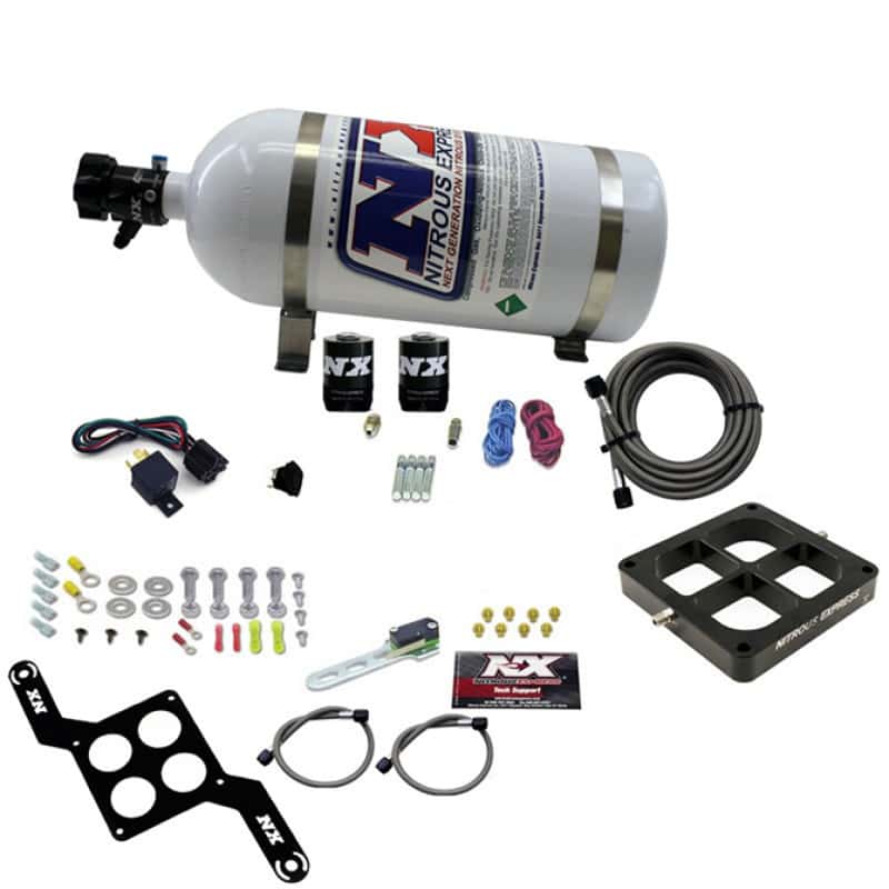 Nitrous Express — Nitrous Express Dry Dual Stage Billet Crossbar Plate System 100-1000hp (4500 Flange) w/10lb Bottle
Injection System Kit - view 1