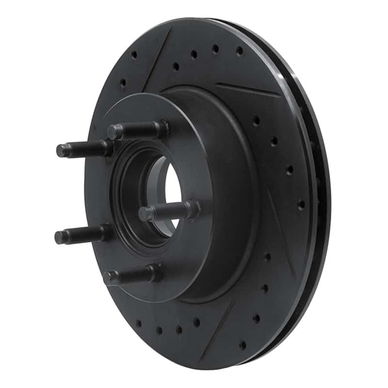 R1 Concepts — R1 90-94 Ford Explorer Front Left Drilled & Slotted Black Brake Rotor
R1 Brake Rotor Drill - view 2
