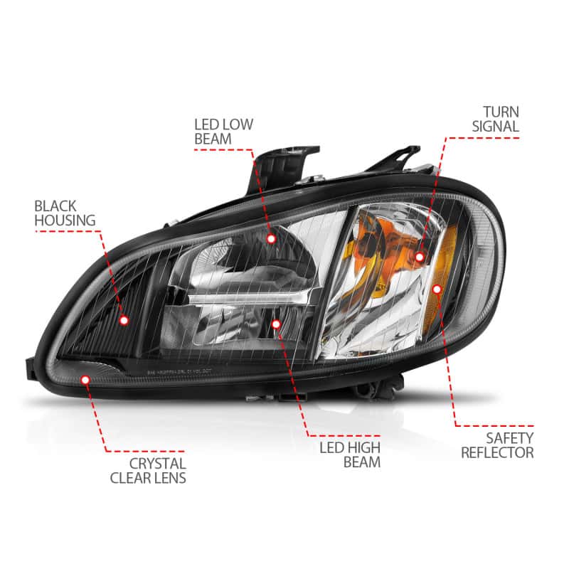 ANZO — ANZO 2002-2014 Freightliner M2 LED Crystal Headlights Black Housing w/ Clear Lens (Pair)
Head Light Set
HdLtSet - view 6
