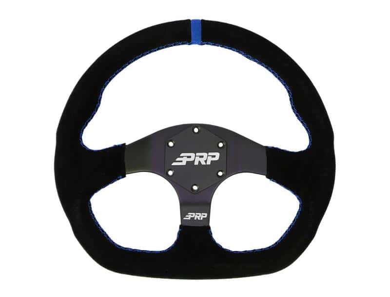 PRP Seats — PRP Comp-R D-Shape Suede Steering Wheel - Blue - view 4