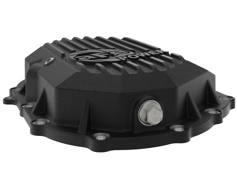 aFe — AFE Power 11-18 GM 2500-3500 AAM 9.25 Axle Front Diff Cover Black Machined w/ 2 Qts 75w90 Oil
Differential Cover - view 5