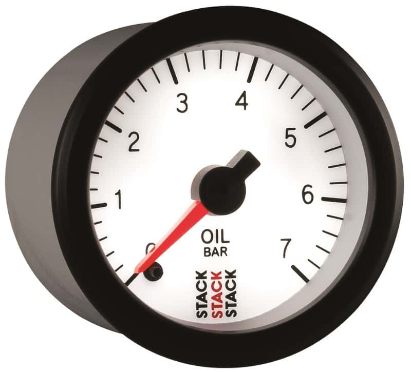 AutoMeter — Autometer Stack 52mm 0-7 Bar M10 Male Pro Stepper Motor Oil Pressure Gauge - White
Ga OP ProStpr W 7Bar - view 6