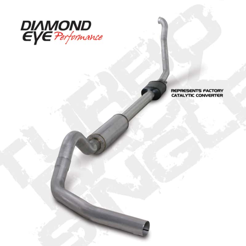 Diamond Eye Performance — Diamond Eye KIT 4in Turbo Back Single AL: 94-97 FORD 7.3L F250/F350 PWRSTROKE NFS W/ CARB EQUIV STDS
KIT; 4in.; TBSGL; AL - view 2