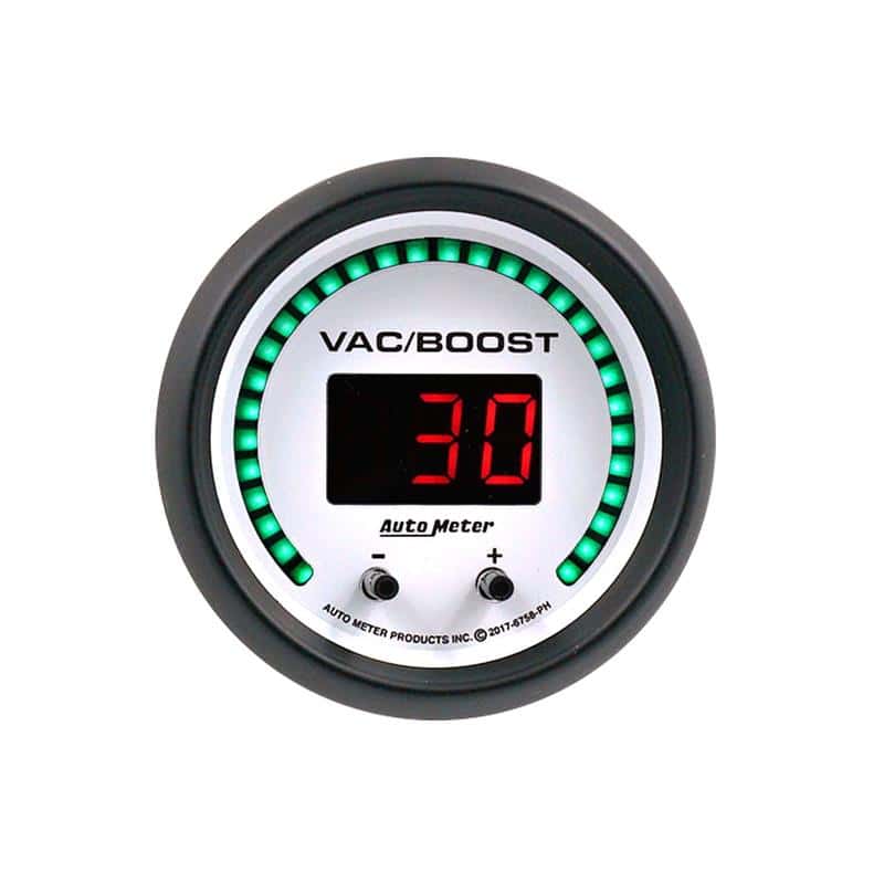 AutoMeter — Autometer 52.4mm White Switchable 0-1600 PSI / 0-110 BAR Vacuum/Boost Phantom Elite Digital Gauge - view 1