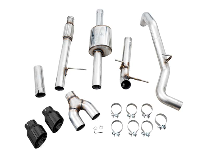 AWE Tuning — AWE Tuning 4th Gen GM 1500 5.3L 0FG Catback Dual Side Exit (Flat Bumper) - Diamond Tips
0FG Catback - view 2
