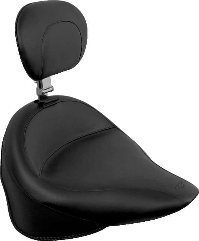 Mustang Motorcycle — Mustang 06-17 Harley Softail Wide Tire (200mm) Wide Tripper Solo Seat Diamond Stitch- Black - view 2