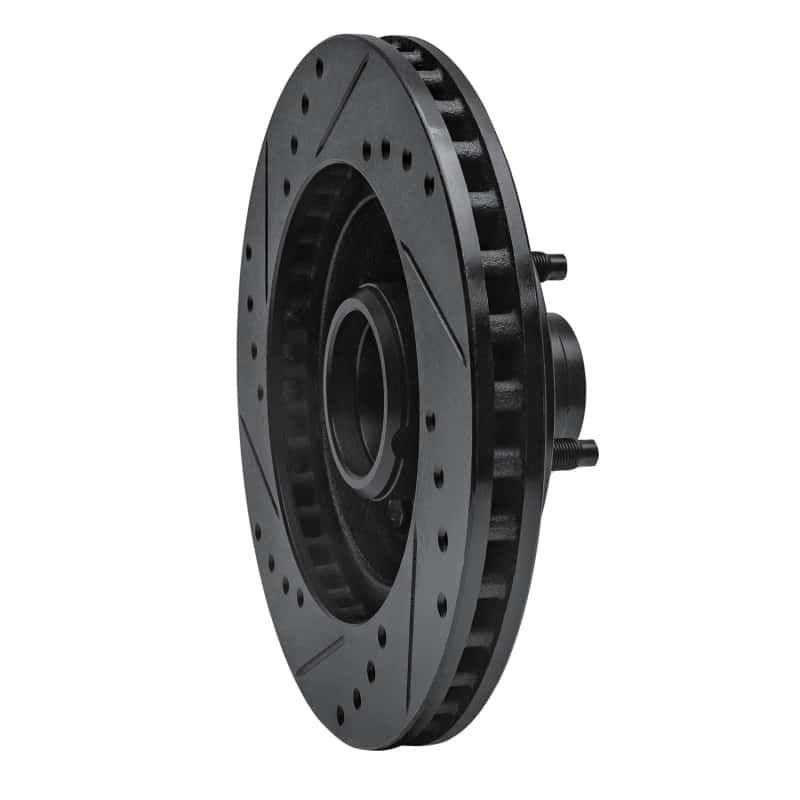 R1 Concepts — R1 87-93 Ford Mustang Front Right Drilled & Slotted Black Brake Rotor
R1 Brake Rotor Drill - view 4