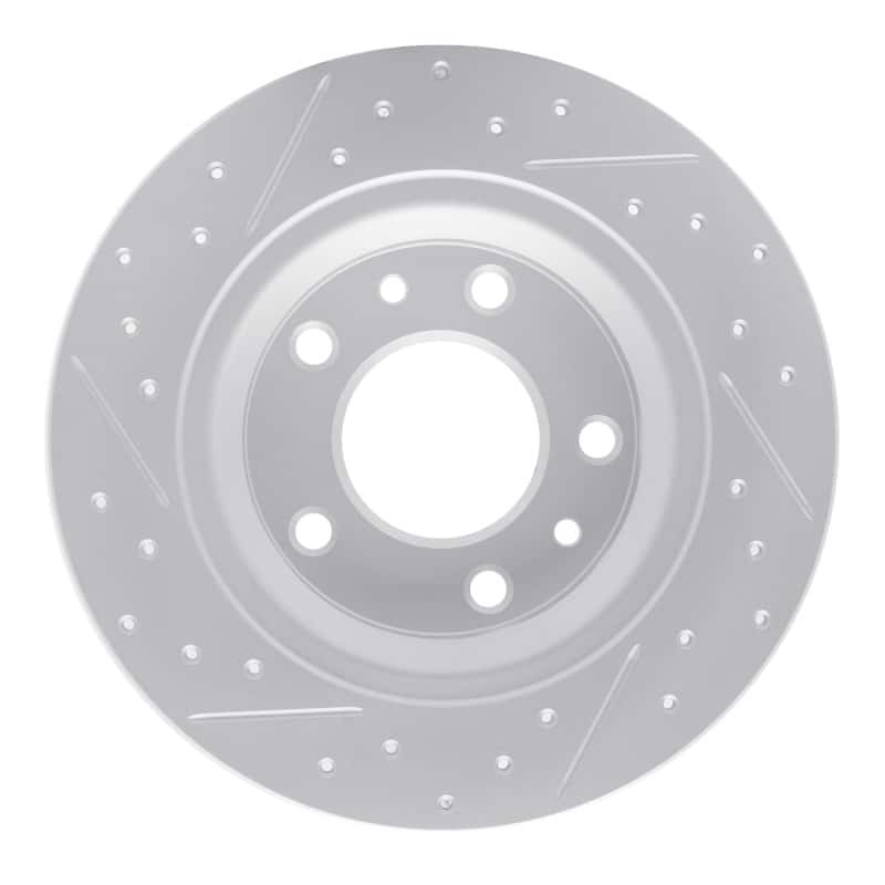R1 Concepts — R1 98-15 Ford Fusion Rear Right Drilled & Slotted Geo-Carbon Rotor - view 5