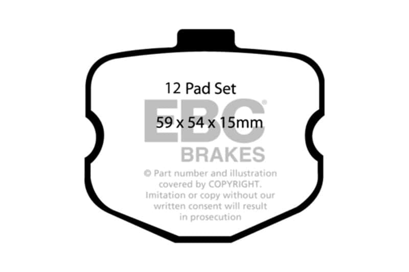EBC — EBC 06-08 Chevrolet Corvette (C6) 7.0 (Z06) Bluestuff Front Brake Pads
Disc Brake Pad - view 3