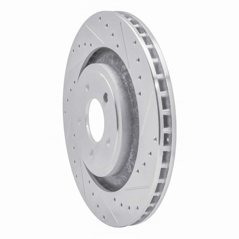 R1 Concepts — R1 08-14 Chrysler 200 Front Right Drilled & Slotted Silver Brake Rotor
R1 Brake Rotor Drill - view 2