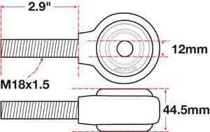 SPC Performance — SPC Performance xAxis Rod End Ball Joint
CROSSAXIS ROD END
XAXIS JOINT - view 2