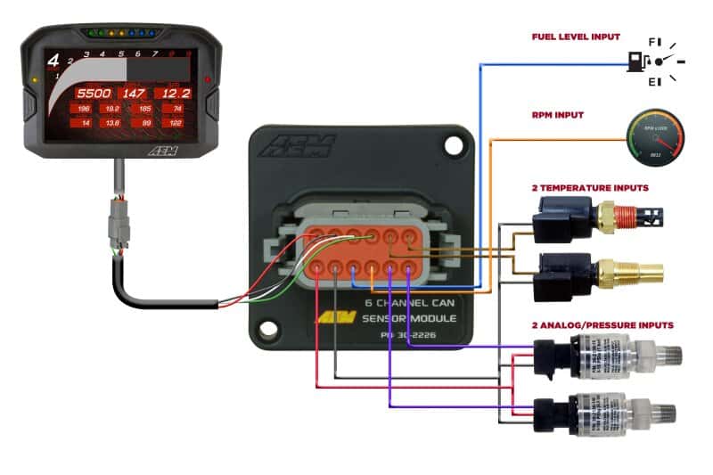 AEM — AEM 6 Channel CAN Sensor Module
6 Channel CAN Module
6 ChannelCAN Module - view 5