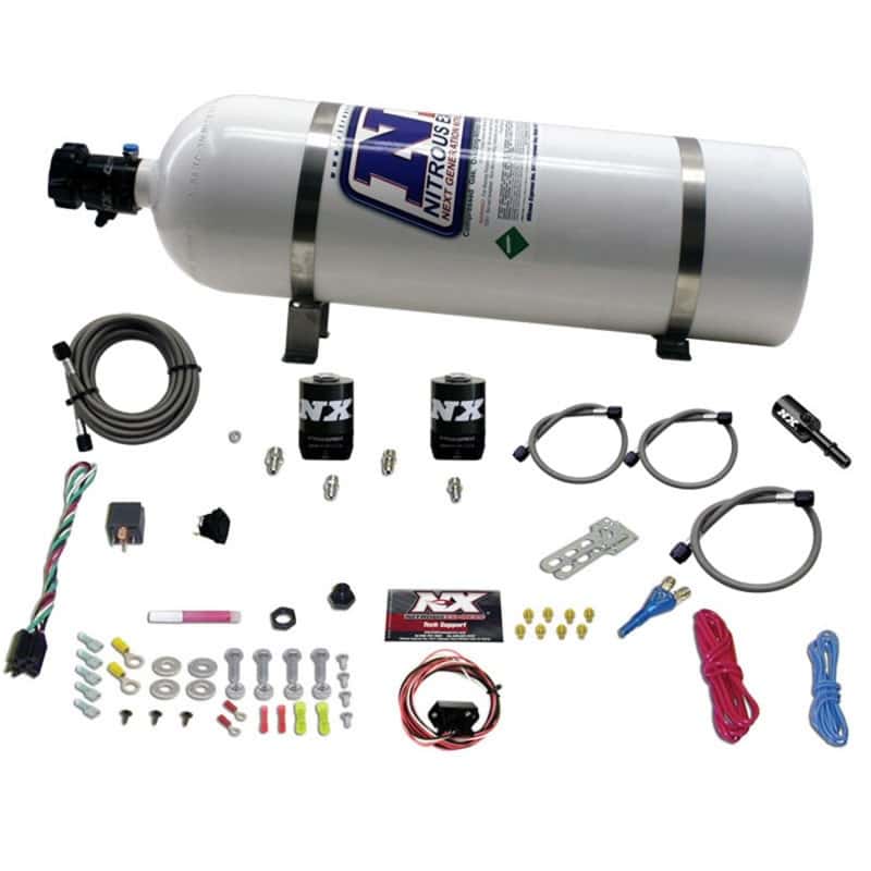 Nitrous Express — Nitrous Express 11-15 Ford Mustang GT 5.0L Coyote Single Nozzle Nitrous Kit (35-150HP) w/15lb Bottle
Injection System Kit
N2OSys - view 1