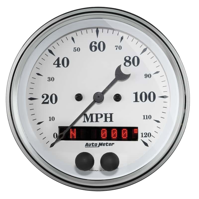 AutoMeter — AutoMeter Gauge Speedometer 3-3/8in. 120MPH GSP Old Tyme White
3-3/8" SPEEDO, 120 M - view 1